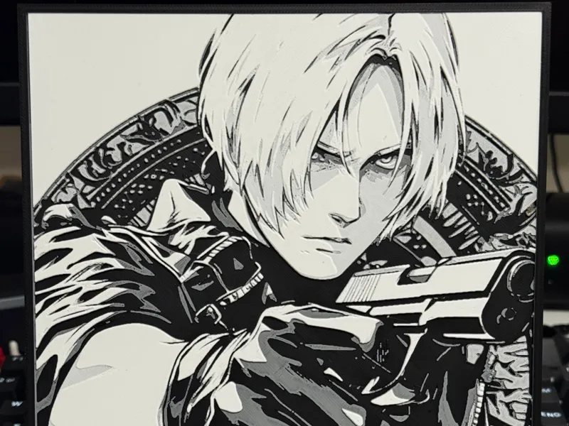 Leon S Kennedy Monochrome Hueforge