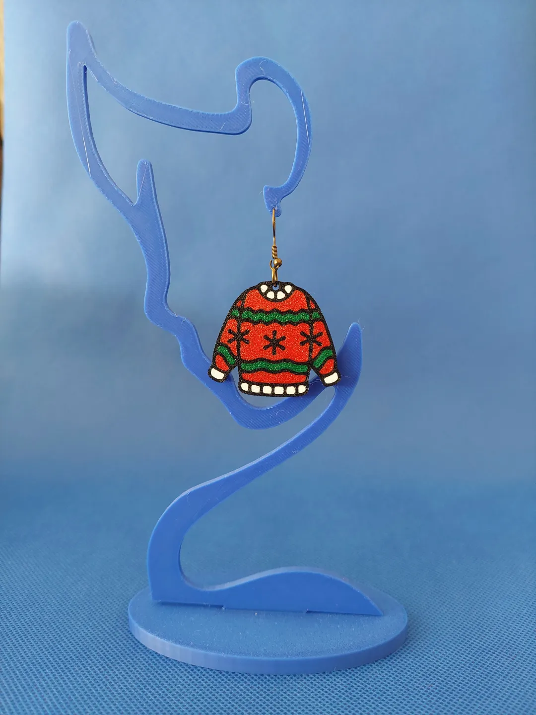 Multicolor Christmas Jumper Earrings view 2