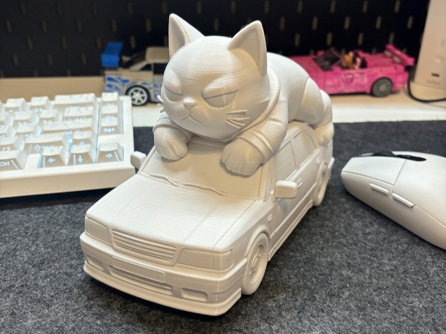 JDM Car Cat | Cool Streetwear Kitty Roof Figure