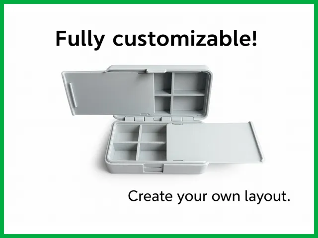 Parametric storage box with customizable dividers