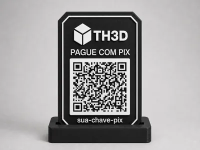 Customizable Pix Sign "BRAZIL" with Logo and QR Code