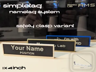 Safety Clasp Pin - 1x4inch - SimpleTag Nametag