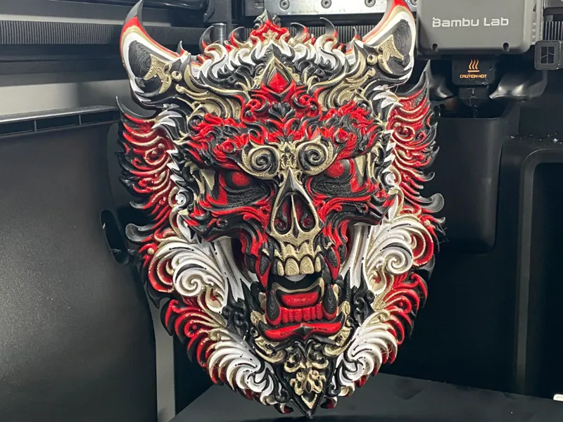 Devil Mask Color stacked with Wall mount