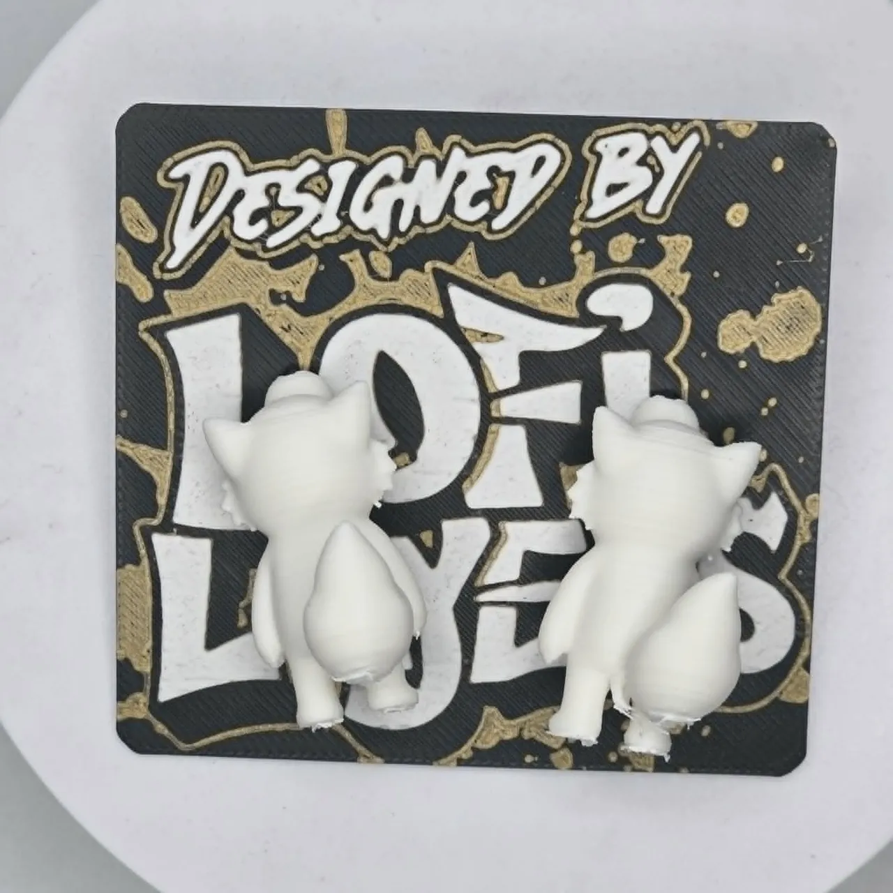 Arctic Fox Chompers Earrings view 3