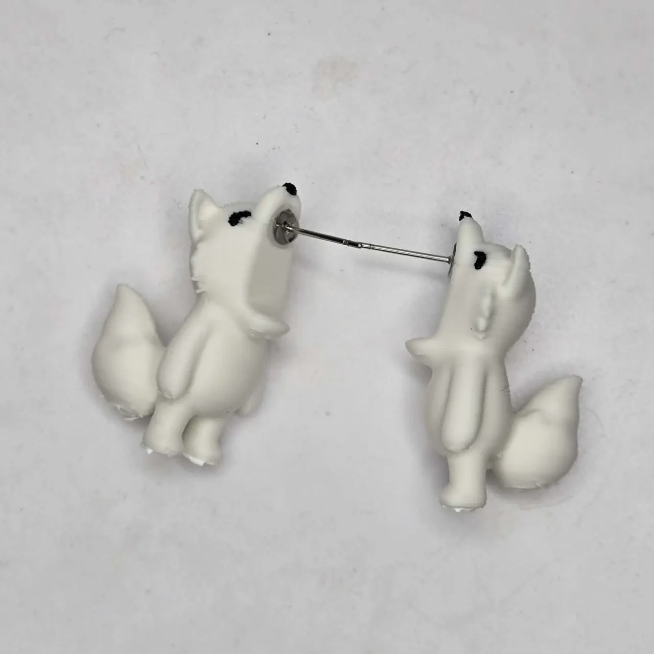Arctic Fox Chompers Earrings view 2