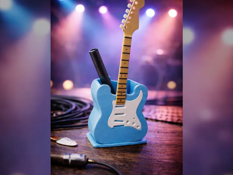 Guitar pencil box.