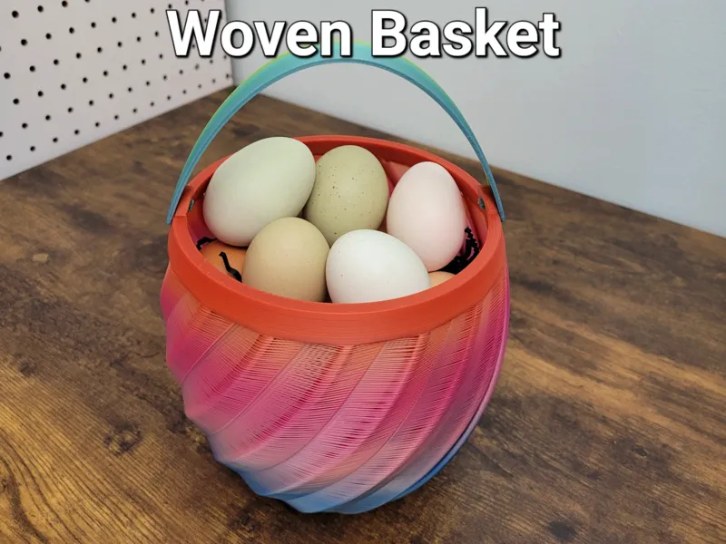 Woven Easter Egg Basket and Woven Bowl