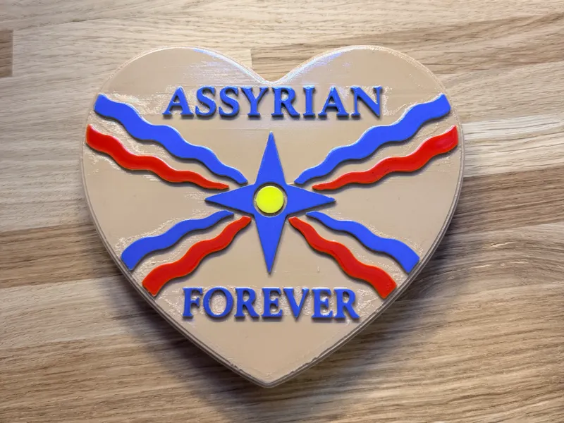 Assyrian Forever Herz – Flagge