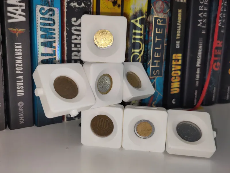 Coin showcase Plug-in system (coin holder)