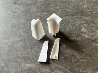 Sockelleiste 19x58mm aus Baumarkt Kappen und Ecken