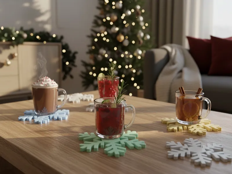 Winter Frost Snowflake Coasters