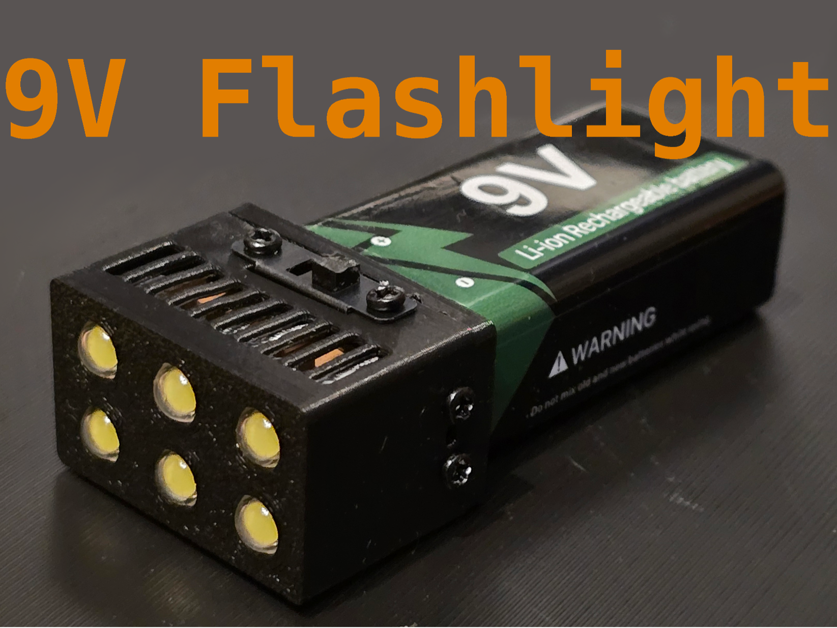 Mini 9V Power Flashlight