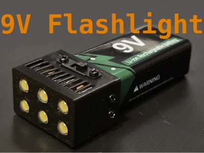 Mini 9V Power Flashlight