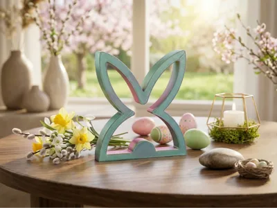 Bunny Head Frame – Modern Easter Decor