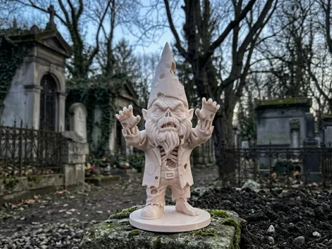 Adorno temático: Zombie Garden Gnome — referencia de MakerWorld