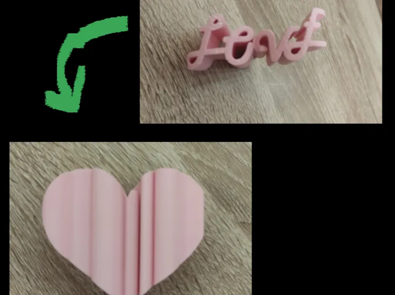 Décoration illusion "love" / coeur