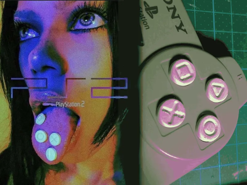 PS2 Ad Inspired Face Buttons - Compatible with 1-4