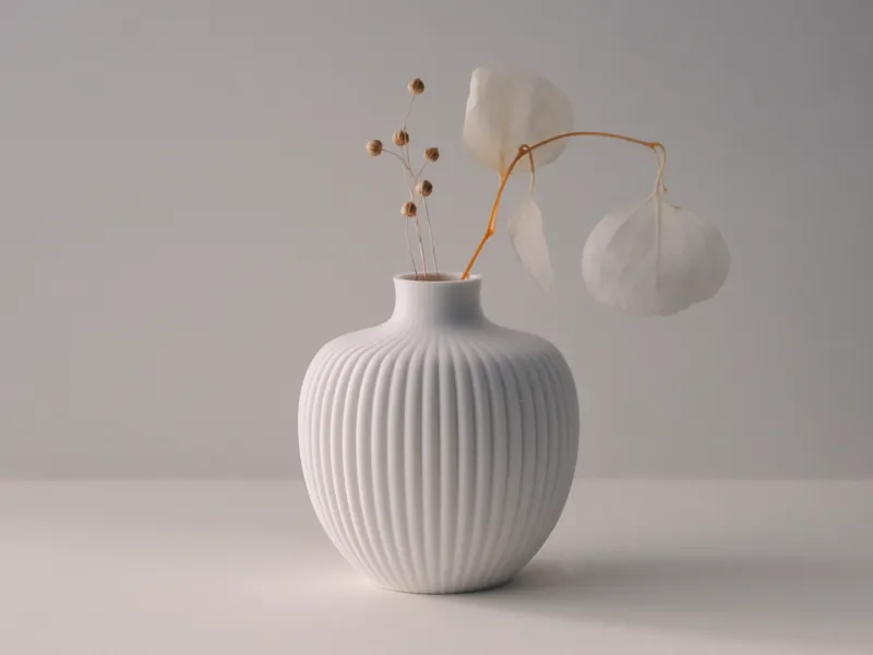 Ribbed Bud Vase