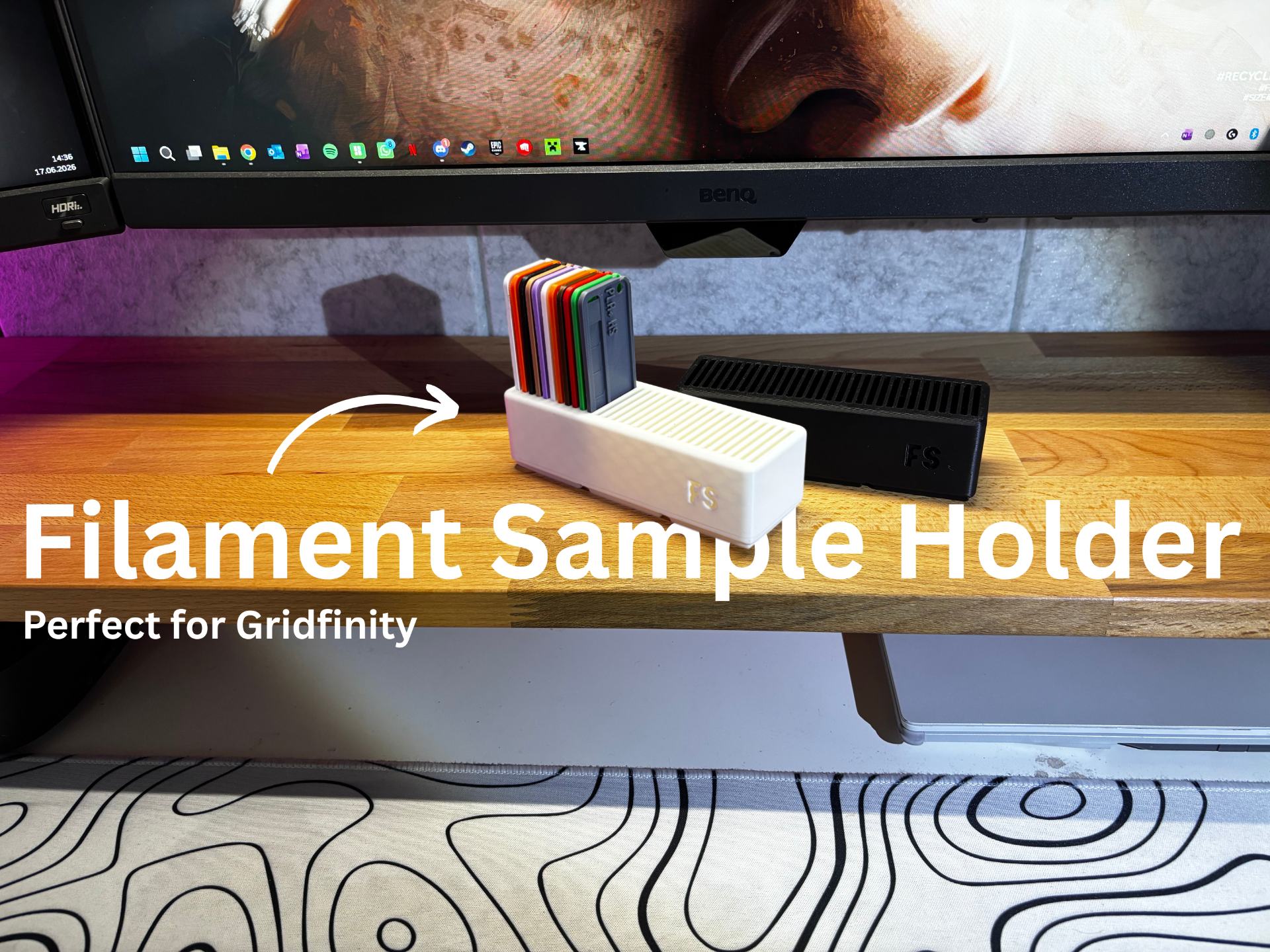 Filament Sample Holder - Gridfinity