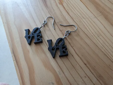 LOVE sculpture Earrings _LOVE Park view 2