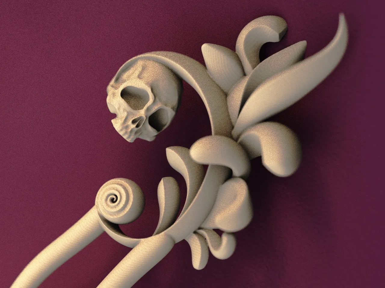 Victorian Foliage - Twist Hairpin view 2