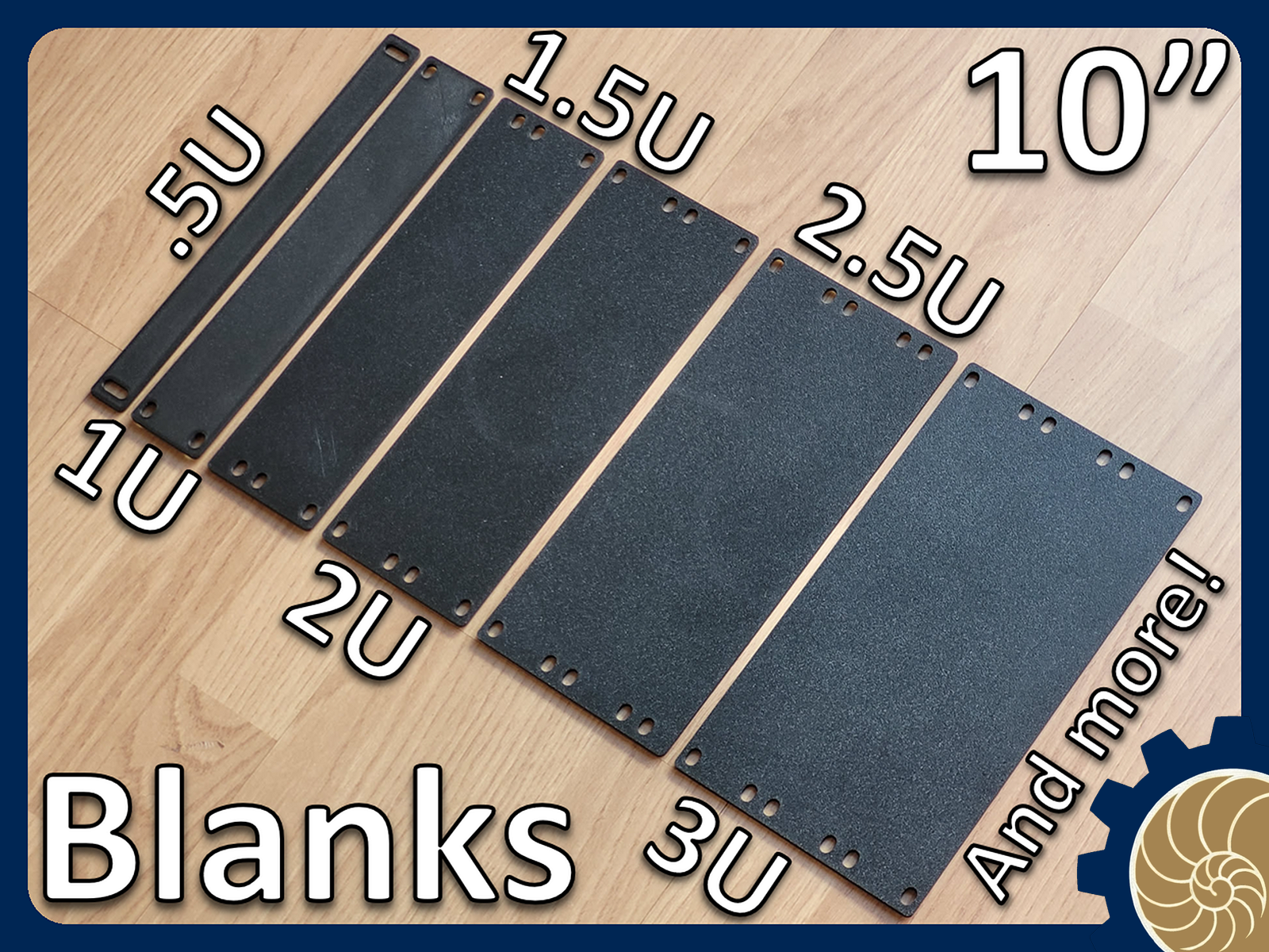 10 inch Rack: Blanks BoNanZa! - 12 sizes .5U to 6U
