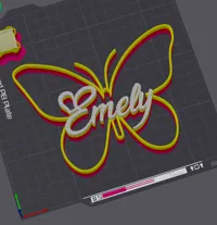 Nome da borboleta "Emely" - Perfil Padrão