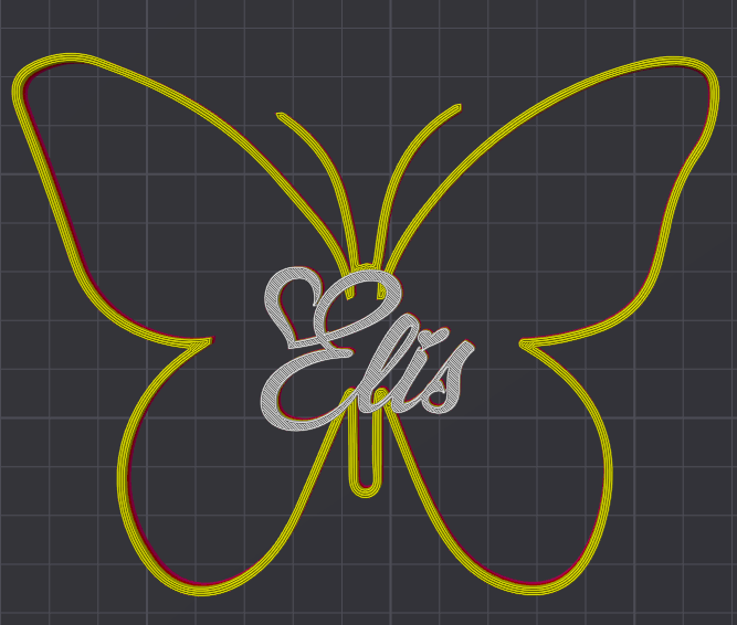 Miniatura 5 do modelo 3D Butterfly Name Personalized