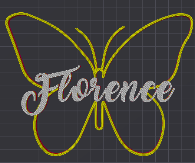 Miniatura 60 do modelo 3D Butterfly Name Personalized