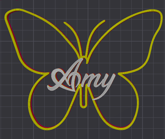 Miniatura 81 do modelo 3D Butterfly Name Personalized