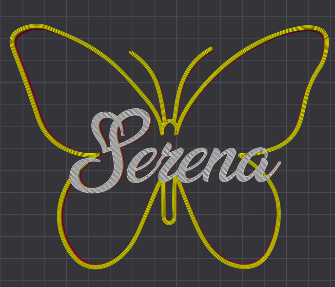 Miniatura 97 do modelo 3D Butterfly Name Personalized