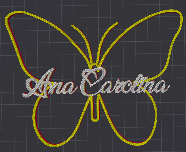 Miniatura 168 do modelo 3D Butterfly Name Personalized