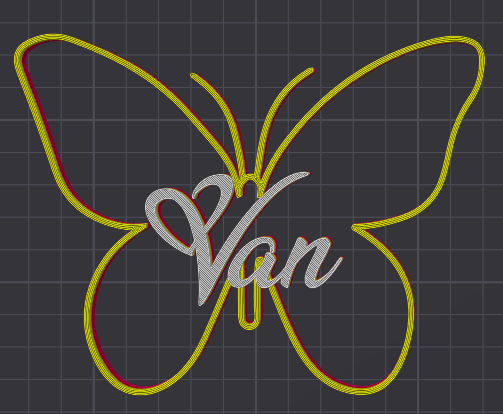 Miniatura 14 do modelo 3D Butterfly Name Personalized