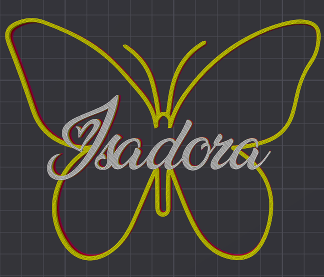 Miniatura 15 do modelo 3D Butterfly Name Personalized