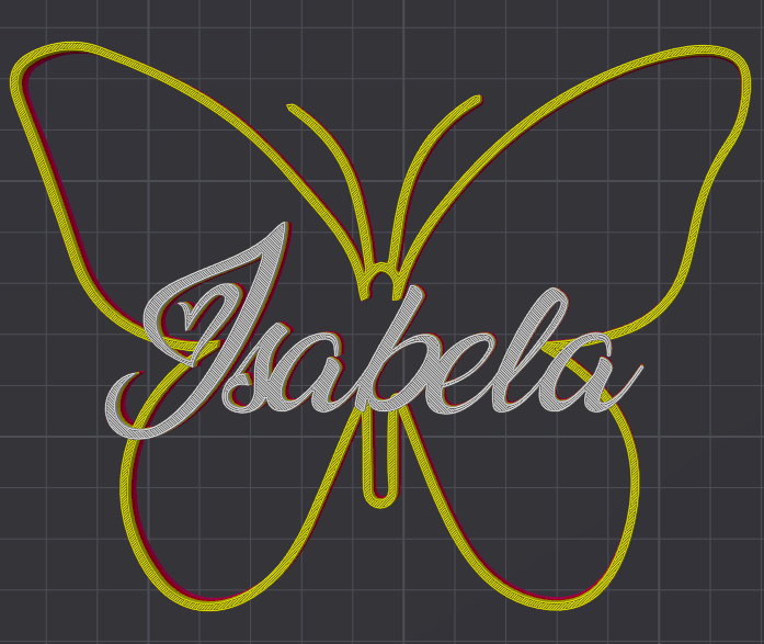 Miniatura 16 do modelo 3D Butterfly Name Personalized