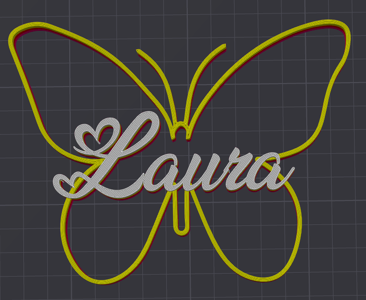Miniatura 17 do modelo 3D Butterfly Name Personalized