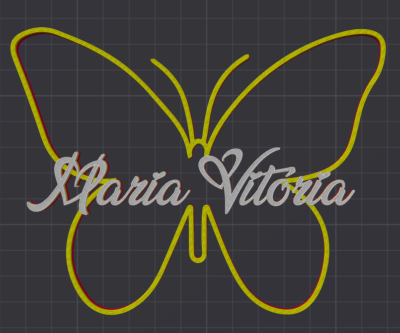 Miniatura 18 do modelo 3D Butterfly Name Personalized