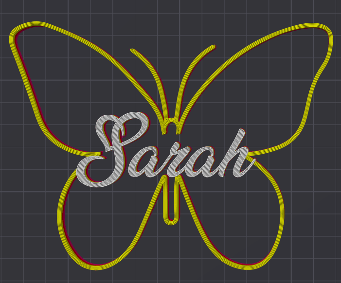 Miniatura 19 do modelo 3D Butterfly Name Personalized