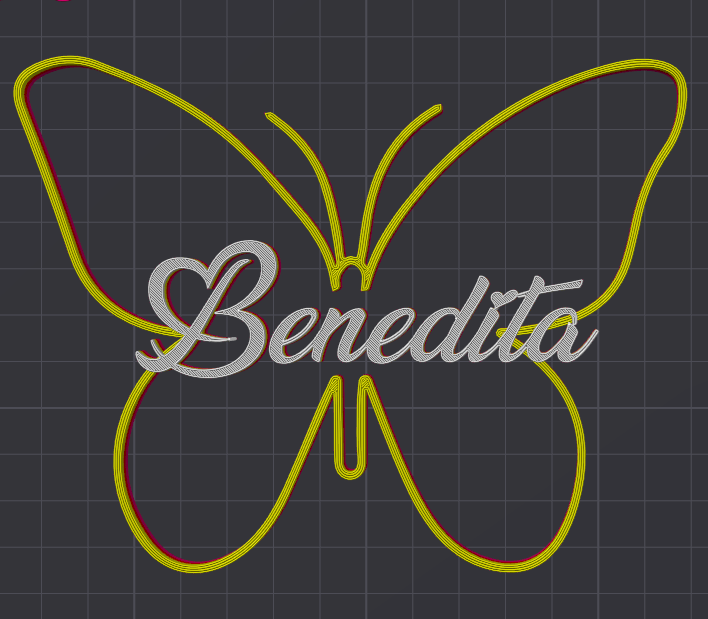 Miniatura 20 do modelo 3D Butterfly Name Personalized