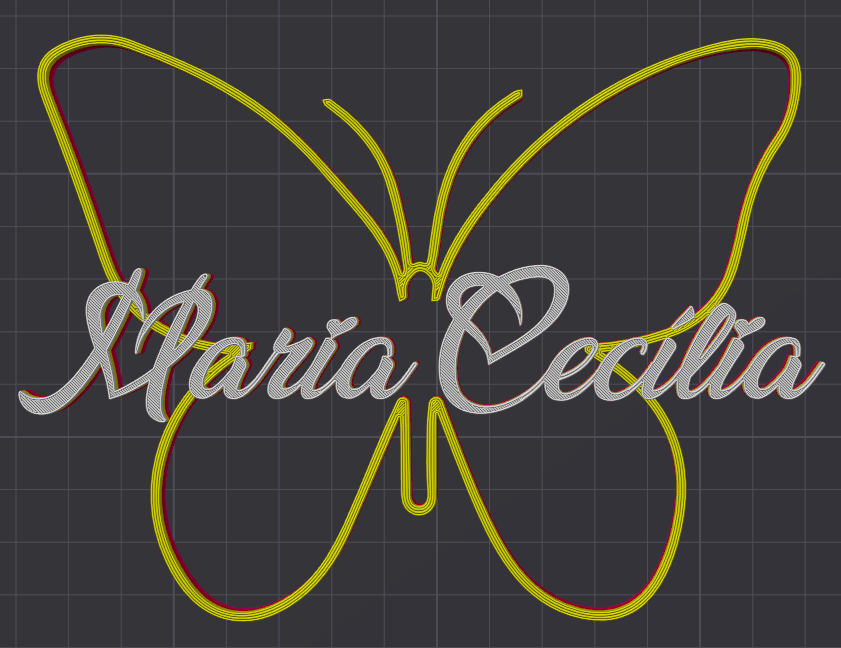 Miniatura 21 do modelo 3D Butterfly Name Personalized