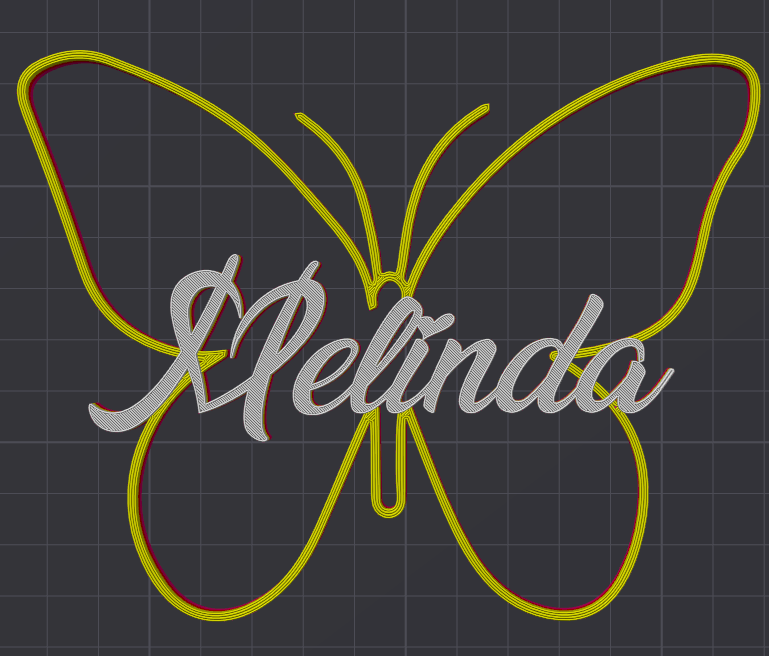Miniatura 22 do modelo 3D Butterfly Name Personalized