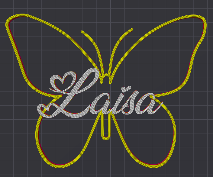 Miniatura 23 do modelo 3D Butterfly Name Personalized