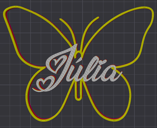 Miniatura 24 do modelo 3D Butterfly Name Personalized