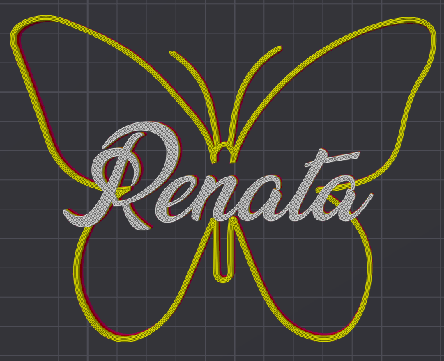 Miniatura 25 do modelo 3D Butterfly Name Personalized