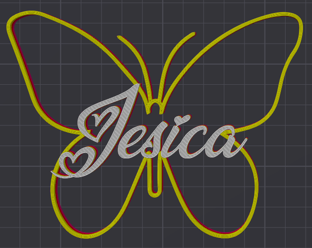 Miniatura 26 do modelo 3D Butterfly Name Personalized