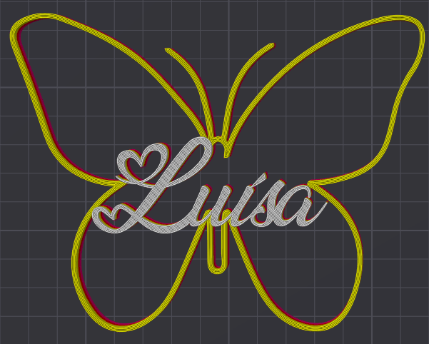 Miniatura 28 do modelo 3D Butterfly Name Personalized