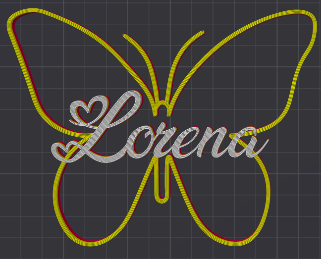 Miniatura 27 do modelo 3D Butterfly Name Personalized