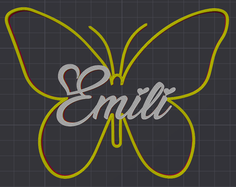 Miniatura 29 do modelo 3D Butterfly Name Personalized