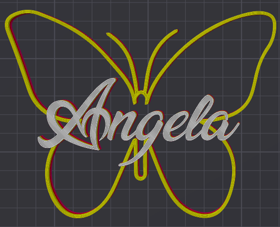 Miniatura 30 do modelo 3D Butterfly Name Personalized