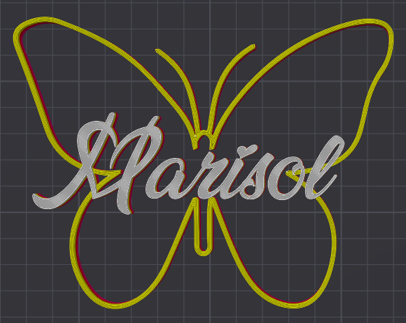 Miniatura 31 do modelo 3D Butterfly Name Personalized